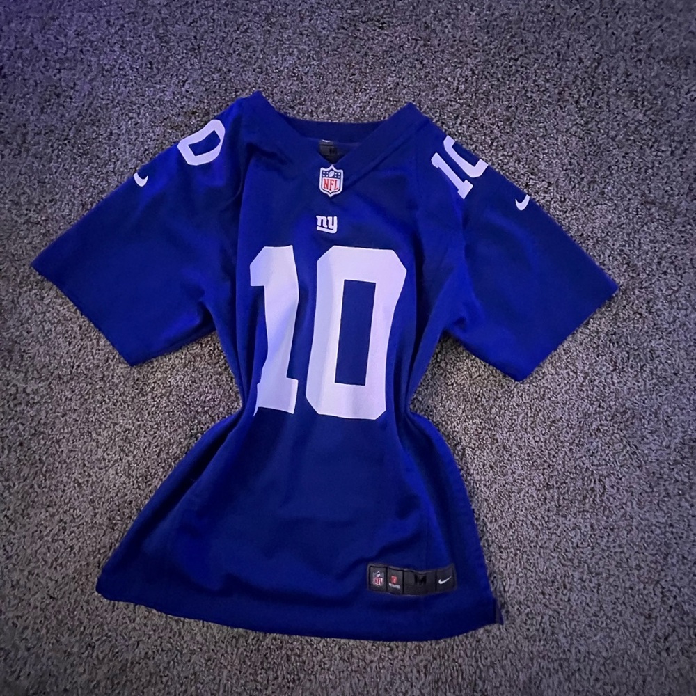 Blue Football Jersey with White Number 10
